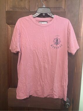 Bahamas Graphic Pocket-Style Short Sleeve Tee - Pink